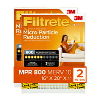 Filtrete by 16x20x1, Merv 10, Mikro čestica Redukcija HVAC Peć Filter za vazduh, Snimaj kućnog ljubimca