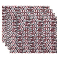 Jednostavno DAISY 18 14 Vodeni mozaik Geometrijski print Placemat, set od 4