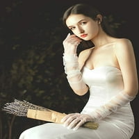 Ženske rukavice za vjenčanje od tila duge rukavice za operske zabave 27 prozirne rukavice dužine lakta,