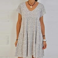 Haljine za žene Plus Size ženski klirens Sun Dress V-izrez kratki rukav Polka Dot srednje dužine Classic