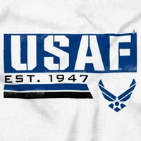 Air Force USAF est Logo Zip Up Hoodie Muške ženske brine za žene