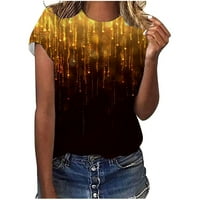 SMihono prodaja Moda dame bluza Tops kratki rukav labave Fit Casual grafički Digitalni Print ljeto trendi