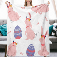 Easter Bunny Eggs deka za dekor sobe Ultra-meka udobna deka Pozdrav i pokloni deka za djecu žene odrasle