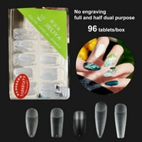 dianhelloya Nail Art Supplies Bo bešavni Savjeti za nokte merdevine oblik Ultra tanka kap vode Fold transparentni