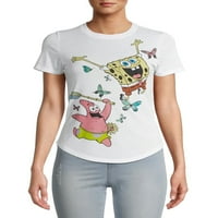 Spongebob Juniors' Butterfly Catching Grafički T-Shirt