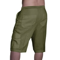 Kratke hlače za mušku modu jednobojne elastične teretne pantalone sa vezicama labave Ležerne plaže kratke
