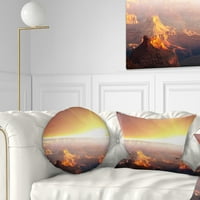 Designart Grand Canyon sa jarkim zalaskom Sunca - pejzažni štampani jastuk za bacanje - 12x20