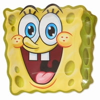 Američki Pozdrav SpongeBob Kvadratne Pantalone Papirne Tanjire Za Večeru, Broj