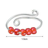 Star Home Anti Anxiety Ring Rotirajuće Višebojne Perle Podesivi Spiralni Prsten Stres Relief Fidget Igračka