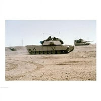 Superstock SAL Kuvajt, otisak postera glavnih borbenih tenkova M - Abrams, 18