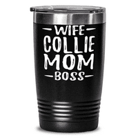 Supruga Collie Mom Boss 20oz Tumbler Travel Mug Funny Dog Mom Day Idea