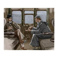 Cafepress - Sherlock Holmes i dr. Watson bacaju pokrivač - mekani prekrivač od runa, 50 X60 pokrivač stadiona