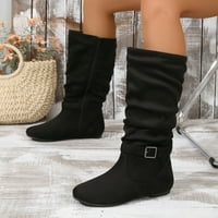 Ketyyh-Chn ženski čizme koljena visoke casual čizme Vožnja zimskim cipelama dame čizme crna, 37