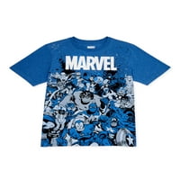 Marvel Avengers Boys Exclusive 4- Velika grafička majica tona tima