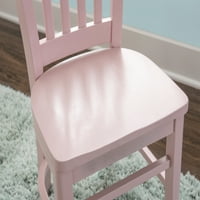 Linon Virden Searhouse Style Slatt leđa Dječja stolica, set od 2, princeza ružičasta završna obrada