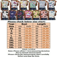 Cindysus Women Comfy majica kratkih rukava Dame casual bluza Butterfly Print Travel Pulover Baggy Tee