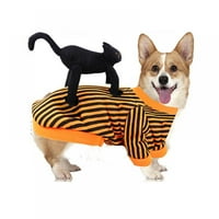 Funny Slatka kostim za kućne ljubimce HOLLOWEEN CHIST BOŽIĆE Odjeća za mačku Crno CAT Cosplay prerušiti