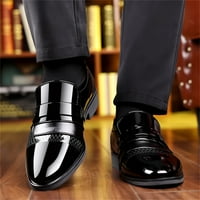 Modni ljetni i jesenji muškarci kožne cipele s niskim potpeticama šiljastim nožnim prstima na poslovnoj