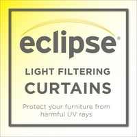 Eclipse Liberty light Filtering Sheer Grommet gornja ploča za zavjese s jednim prozorom, Off-White, 52x108
