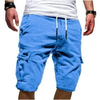 Vivianyo HD pantalone za muškarce klirens muški Sport čista boja zavoj Casual labave trenirke sa vezicama