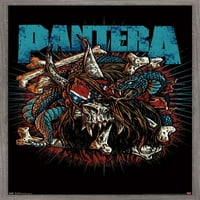 Trends International Pantera - Rocker Skull zidni poster 14.725 22.375 Barnwood uokvirena verzija