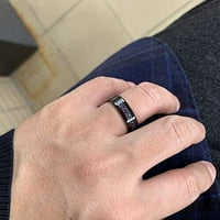 Vjenčani prstenovi za muškarce unise crni keltski volfram WULPLE umetnu