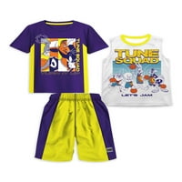 Space Jam Boys majica, rezervoar i šorc 3-dijelni Set, veličine 4-7