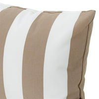 Plemeniti house hawthorne vodootporna tkanina prugasta pravokutni jastuk za bacanje, smeđa