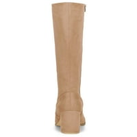 Jedinstvena povoljna ženska strana patent zatvarača Chunky Heel koljena High Boots