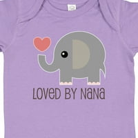 Inktastic Loved by Nana unuče Elephant poklon za dječaka ili djevojčicu bodi