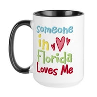 Cafeprespress - neko na Floridi voli me veliku krigla - OZ keramička velika krigla