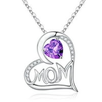 Sterling Silver mama ogrlica pokloni srce Birthstone ogrlica Za Mamu nakit godišnjica Božić Valentines majke dan rođendan pokloni za mamu