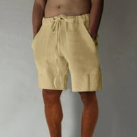 Puawkoer muško ljeto Casual čvrste kratke pantalone vezice kratka pantalona pantalone veliki džep kratki