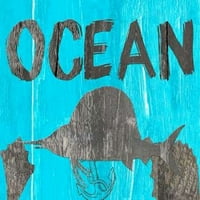 Oceansko plavi Poster štampa Sheldona Lewisa