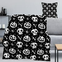 Halloween dekorativno ćebe sa jastučnicom, Halloween, Trippy deka za spavaću sobu dekor za zabave u spavaonici,314,