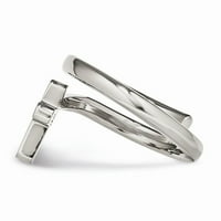 Twelled Cross polirani prsten od nehrđajućeg čelika