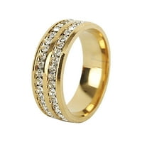 Frehsky prstenovi dva reda punih dijamantskih prstenova muških i ženskih univerzalnih prstenova