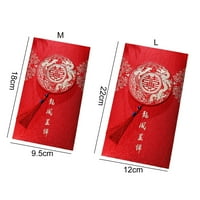 Upečatljiv Lucky Pocket fine Workmanship Paper dekorativna vjenčana crvena koverta za kućni crni papir