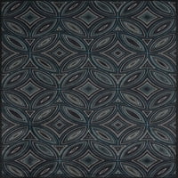 Guilia geometrijski ukrasni ćilim, duboko tamno siva, 2ft-2in 4ft naglasak ćilim