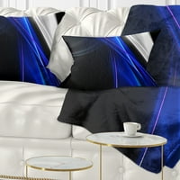 DIZAJNART blistavi plavi uzorak - Sažetak jastuk za bacanje - 12x20