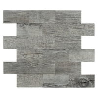 Art3d 11.5 11.4 Peel and Stick Backsplash Tile PVC Composite laminat material tile in Suva Grey