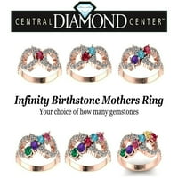 Nana Infinity odrasle majke prsten 1to kamenje ženski majke dan poklon-10k Rose veličine 9. Stone 5