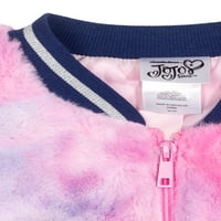 Jojo Siwa Girls Fau Fur Tie-Dye Bomber Jacket, Veličine 4-16