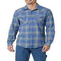 Wrangler® muški Dugi rukav redovno kroj brušena Flanelska košulja, veličine s-5XL