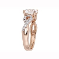 Carat T. G. W. stvorio bijeli safir i karat T. W Diamond 10kt Rose Gold Infinity zaručnički prsten