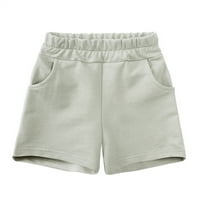Mali dječaci kratki rukavi Tee Shorts Casual outfit Setovi za dječake jednobojni ljetni set odjeće-2 kom,siva,