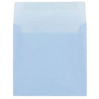 6,5x6. Prozirne koverte, plave, 1000 kartona, surf plava