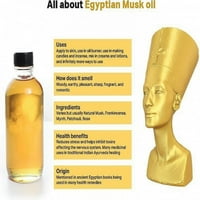 Egipatski mirisni miris mošusnog mirisa [Redovna kapa - Smeđa amber staklo - zlato - oz.]