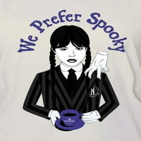Srijeda Spooky Juniors kratki rukav grafička posada vrat T-shirt, veličina XS-4XL