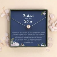 Ogrlica od Anavia Sesters Bisell nakit, sestre su poput ogrlice za rođendan zvijezda, velika sestra poklon-[ružičasta